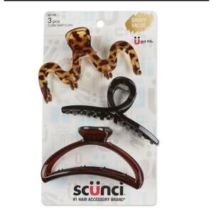 scrunci 3 Pack Hair Claw Clips